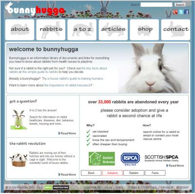 Bunnyhugga old site design Bunnyhugga old site design